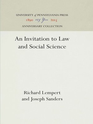 cover image of An Invitation to Law and Social Science